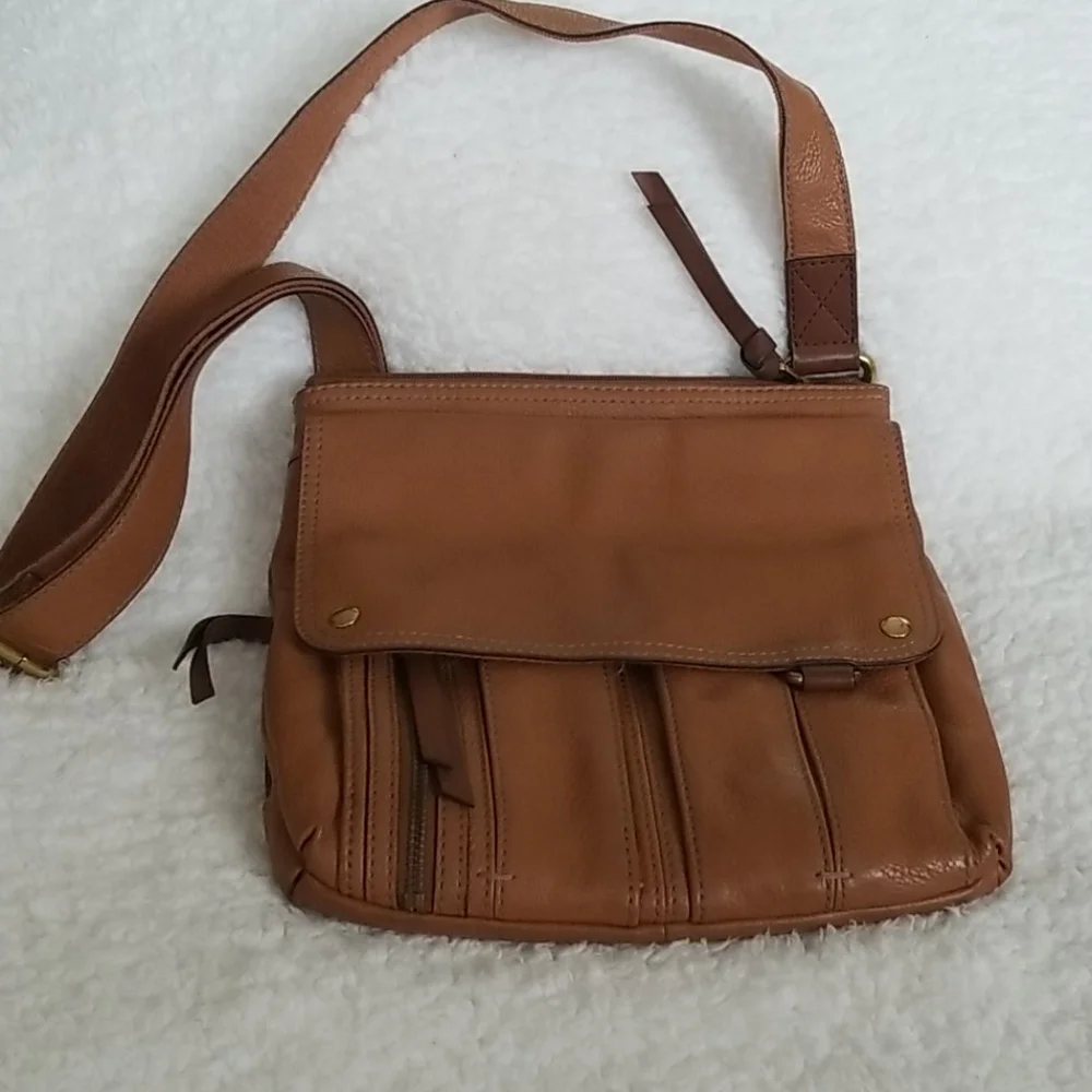 FOSSIL Morgan Traveler Crossbody Bag Genuine Leather Y2K Purse